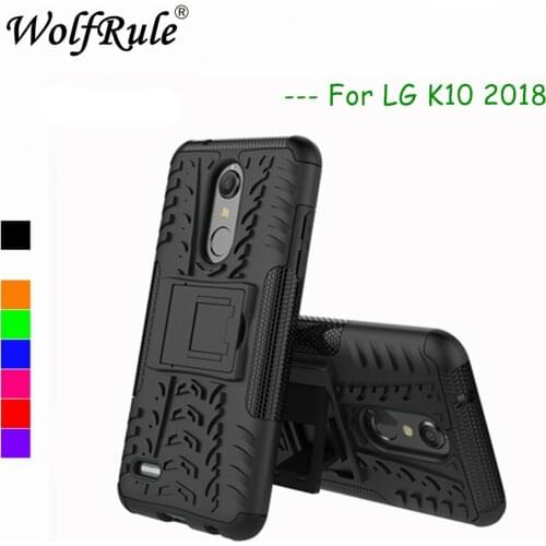 WolfRule For Case LG K10 2018 Cover Dual Layer Armor Back Case For LG K10 2018 Case For LG K10 2018 Accessories Phone Shells