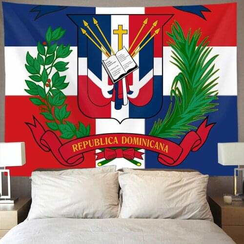 Dominican Republic Flag Unique Wall Tapestry Hippie Art Home Decor