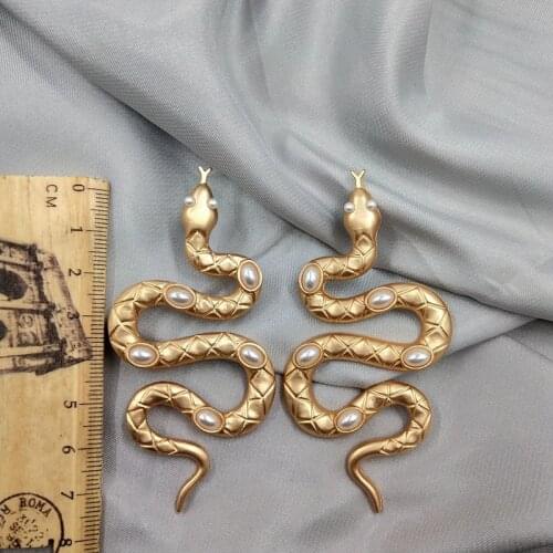 And American style Qingdao jewelry earrings personality and temperament retro style trendy Snake Earrings female d47