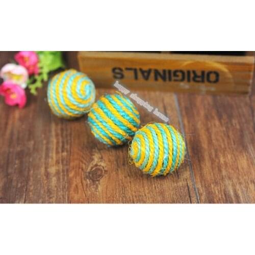 Parrot toys diy accessories under the foot of parrot toy ball sisal pet toys 5cm
