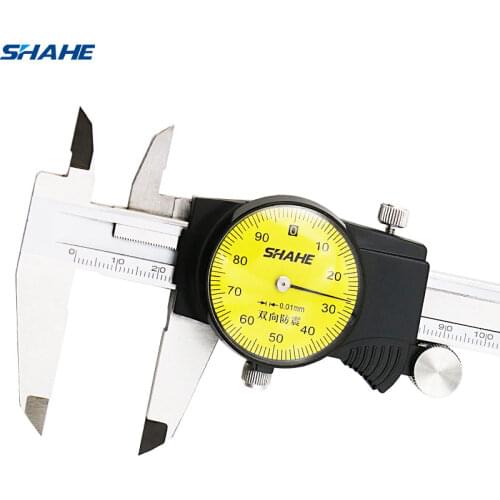 Shahe 0-150 mm Metric Gauge Measuring Tool Dial vernier caliper Shock-proof Vernier Caliper 0.01 mm