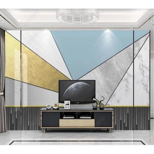 Custom papel parede Modern minimalist mosaic pattern geometry for living room bedroom sofa background wall decoration wallpaper