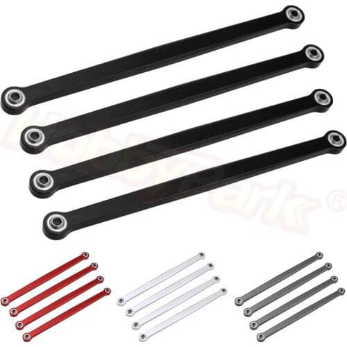 4pcs Aluminum Front and Rear Axle Linkage Suspension Link 116844 For HPI VENTURE FJ Cruiser Trail Truck Crawler Upgrade Parts