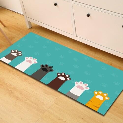 Modern Floral Kitchen Floor Mat Door Mat Living Room Carpet Bedroom Corridor Floor Mat Carpet Water-absorbing Anti-skid Bathroom
