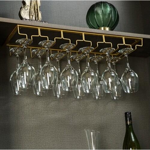 Wine Glass Rack Wine Cabinet Ceiling Goblet Rack Hanging European Wine Glass Rack Upside Down Display Rack Decoration
