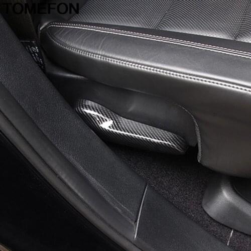 TOMEFON For Jeep Grand Cherokee 2011-2018 Interior Rear Car Seat Adjustment Cover Trim ABS Plastic Overlay Car Styling 2pcs