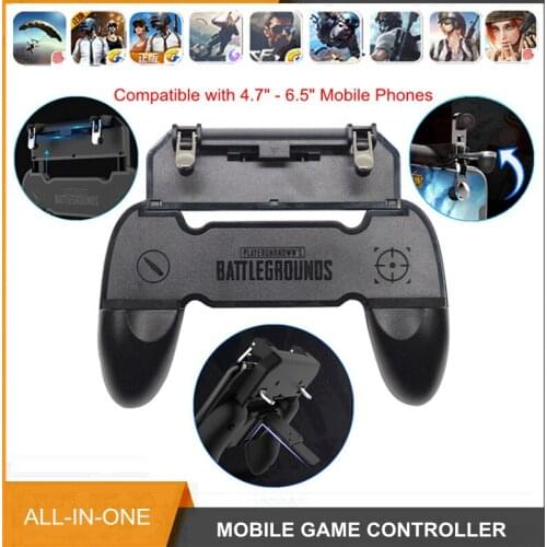 All in One Mobile Gaming Game Pad Fortnit Free Fire PUGB PUBG Mobile Game Controller PUBG Gamepad Joystick Metal L1 R1 Trigger