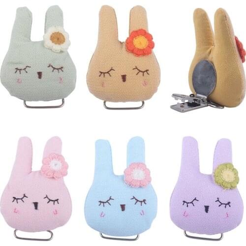 Baby Pacifier Clips BPA Free Organic Cotton Pacifier Holder Infant Nipple Holder Newborn Dummy Soother Pacifier Chain