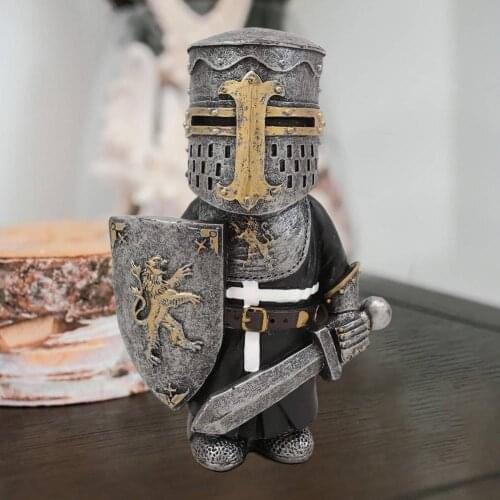 1PCS Garden Statue Knight Dwarf Guard Armor Miniature Knights Sculpture For Home Garden Decor Decoration Outdoor Jardin Garten