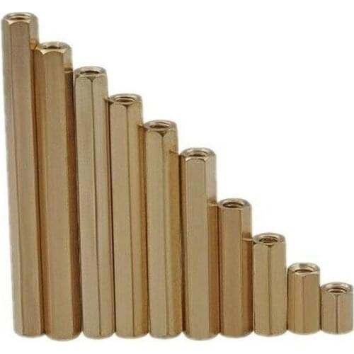 10PCS M2 M2.5 Hexagonal double pass copper column flat head full pass / half pass stud