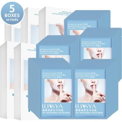 50 Pairs Nasolabial Folds Anti-Wrinkle Mask Anti-Aging Stickers Face Care Reduce Fine Lines Wrinkle Removal