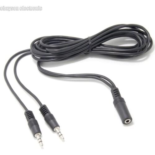 6ft 3.5mm Stereo Female to 2-Male Y-Splitter Audio Cable
