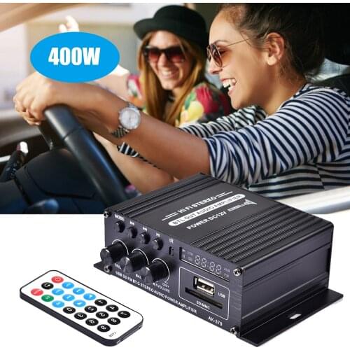 12V 400W Car Amplifier Hi-Fi Car Stereo Music Receiver Bluetooth Auto MP3 Player FM Power-Amplifier For Car SUV Truck