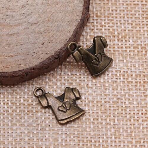 Free shipping 72pcs 17x13mm antique bronze coat charms diy retro jewelry fit Earring keychain hair card pendant accessories