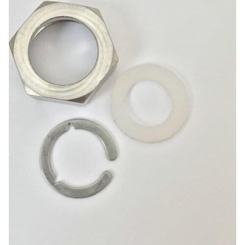 BSPP G1" 4 SUS304 Nuts+4 wahser+ 4 circlips for our Stainless steel corrugated pipe