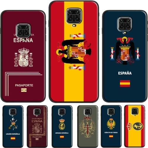 Spanish Passport Flag Case For Xiaomi Redmi Note 10 Pro Note 7 8 9 Pro 8T 9S Back Cover For Redmi 9 9A 9C 9T K40