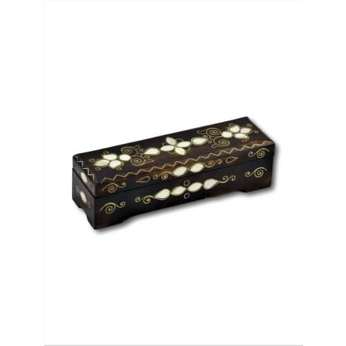 Wooden Pearl Engraved Jewelery Box Authentic Elegant Stylish Design Special