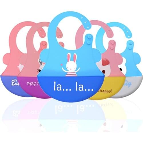 Silicon Breastplate Baby Bib Non-toxic Waterproof Solid Infant Cartoon Bibs Newborn Feeding Burp Cloth Drool Scarf New NTY0093