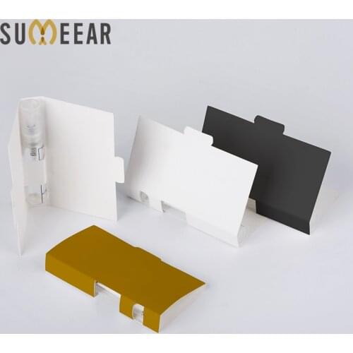 Print LOGO 100pcs/Lot 5ml Scale Spray Bottle Refillable Perfume Bottle with Paper Card Package For gift Sample Perfume Bottle