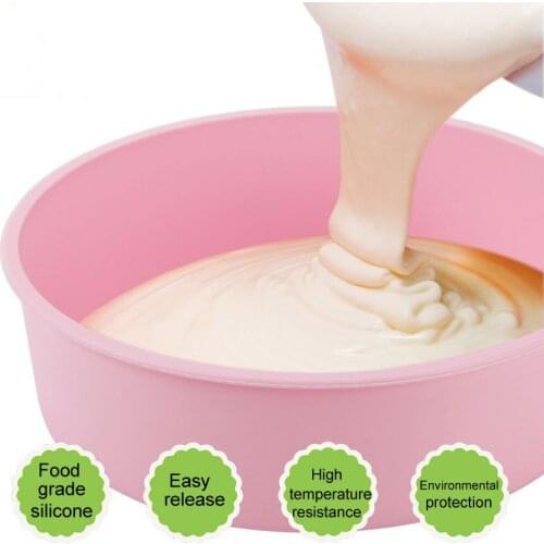 6/8/10 Inch 3D Silicone for Soap Cupcake Cake Mold Round Shape Cake Pan Bread Chocolate Making Mold Bakeware DIY Baking Tools