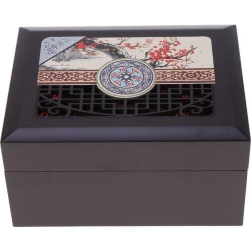 Solid Wooden Bracelet Necklace Storage Box - Vintage Keepsake Box, Wood Jewelry Display Case