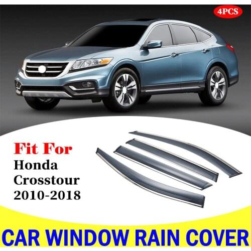 For Honda Crosstour 2010-2018 window visor car rain shield deflectors awning trim cover exterior car-styling accessories parts