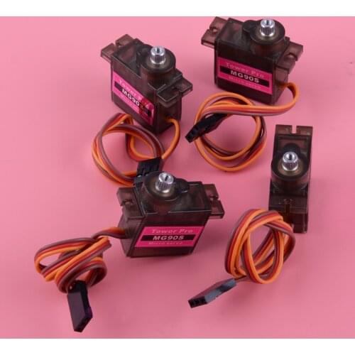 LETAOSK 4PCS Micro Metal 4.8V 6V MG90S Gear 9g Servo for RC Plane Helicopter Boat Car Racing