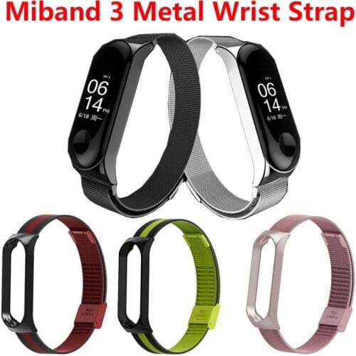 Metal mi band 3 4 wrist strap for Xiaomi Mi Band 3 4 watch MiBand 3 4 Strap Metal Bracelet Stainless replacement Steel Strap