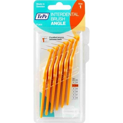 Crest Teeth Interdental Brush Angle 0.45mm Orange 6 Pcs