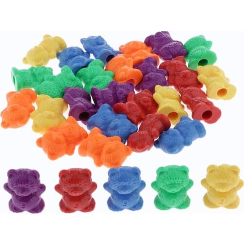 Montessori Rainbow Counting Bears, Safe Non-toxic Materials, Matching Sorting Game Kids Developmental Toys - 60 Pieces/Set