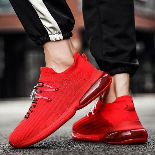 Men Running Shoes Cushioning Sock Sneakers Fitness Walking Trainers Light Comfortable Gym Tenis Green Man Footwear High Quality