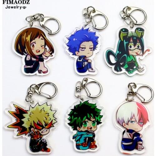 New My Hero Academia Keychain Figure Anime Boku no Hero Acrylic Key Chain for Men Women Bag Pendant Keyring