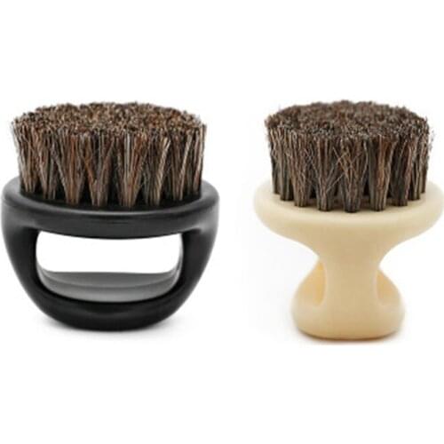 New ABS Handle Ring Beard Shaving Brush Boar Bristle Mustache Comb Kit Hairdressing Neck Duster Mens Sweeping Brushes
