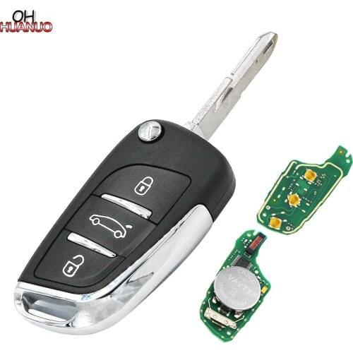 NEW DS Style Keyless Entry Fob 3 Buttons 434mhz ID46 Chip Folding key for Peugeot 206 207 206CC