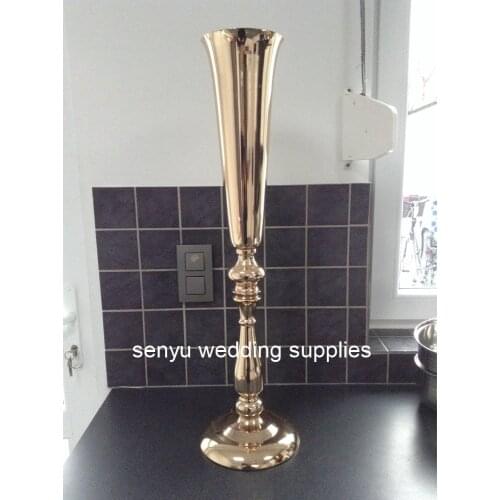 New style Gold Metal Flower Stand Table Centerpieces for Wedding Decoration senyu0698