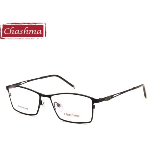 Chashma Brand Designer Eyewear Men Top Quality IP Plating Pure Titanium Full Frame Spectacles Light Eyeglasses Male