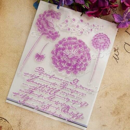 Dandelion Transparent Clear Silicone Stamp/Seal for DIY scrapbooking/photo album Decorative clear stamp sheets/C5393