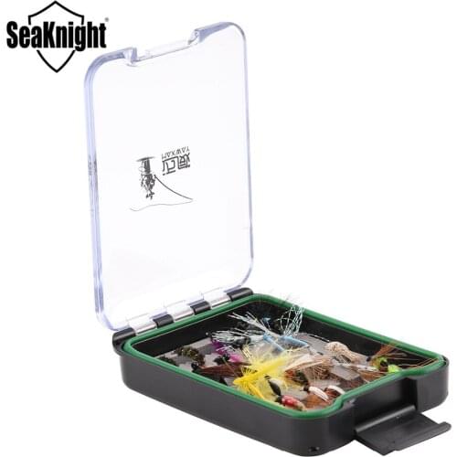 SeaKnight MAXWAY Top Quality 100*74*24 mm Handmade Fly Fishing Lure Box Lure Dry Bait Fly Lure Set Kit Fishing Tackle Set