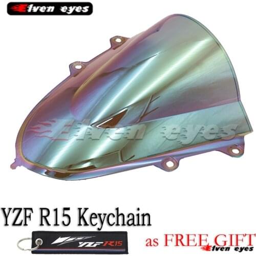 Double Bubble Windshield Windscreen Screen For 2017 2018 2019 2020 Yamaha YZF-R15 YZF R15 V3.0 YZF-R125 YZF-R 125 YZF R125 Smoke