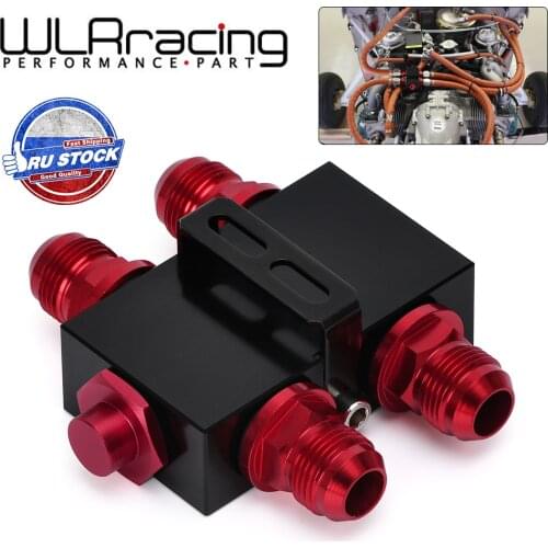 WLR RACING - Oil Filter Sandwich Adaptor With In- Line Oil Thermostat AN10 fitting Oil Sandwich Adapter WLR5672BK