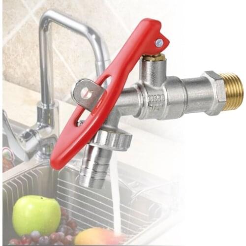 1/2'' Brass Thread Water Tap Lockable Washing Machine Faucet Water Flow Control Faucets Water Tank Pipe Connector