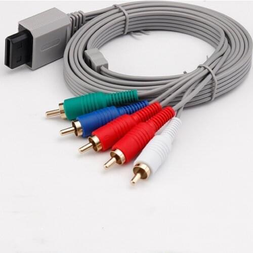 1.8m Component High-Definition 1080P HDTV AV Audio Adapter Cable Cord Wire 5RCA Lines For Nintendo Wii/Nintendo Wi i U Console