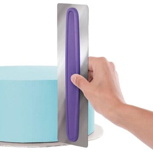 1pc Stainless Steel Pastry Icing Comb Plastic Cake Scraper Fondant Spatulas Smoother Baking Mold Cake Decorating Tools