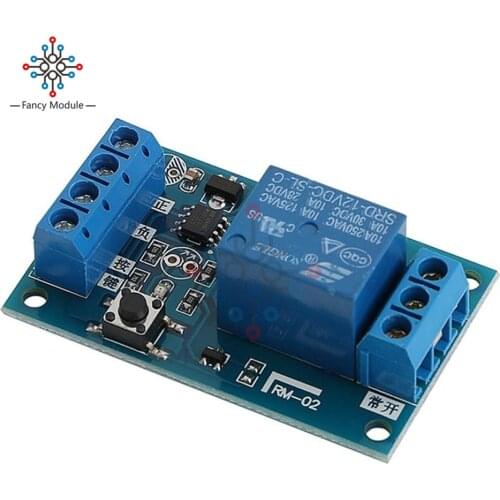 12V Single Button Bistable Relay Module Car Modification Switch One Button Start and Stop Self-locking Power Supply Relay Board