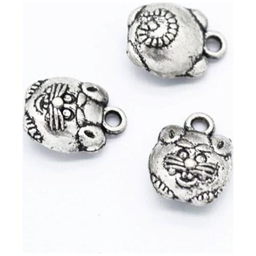 30pcs/lot 12x10mm Antique Silver/Antique Bronze Zinc Alloy Animal Charms Pendant For Jewelry Making