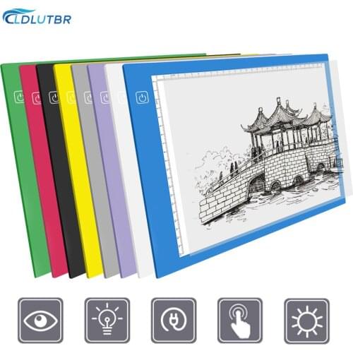 A5/A4 Digital Graphics Tablet Drawing Tablet LED Light Box Pad Electronic USB Tracing Art Copy Board Writing Table stepless dim
