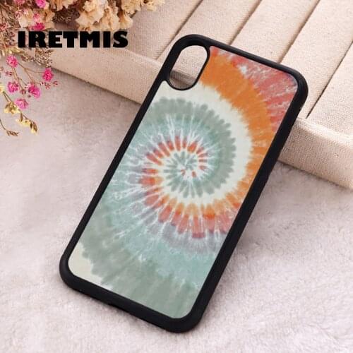 Iretmis 5 5S SE 2020 Phone Cover Case for iPhone 6 6S 7 8 Plus X Xs XR 11 12 Mini Pro Max Silicone TPU Pastel Tie-Dye