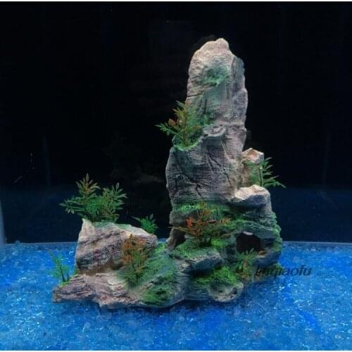 Rockery Aquarium Decoration Decoration, Artificial Stone Resin Small Fish Dodge Hole Decoration