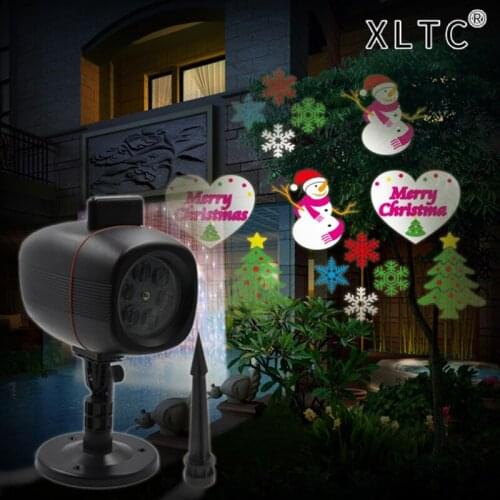 Decorative Christmas Laser Lights Projector fairy Lights Patterns Remote Moving Decorative Lawn Fairy Garden Xmas Spotlight Dec