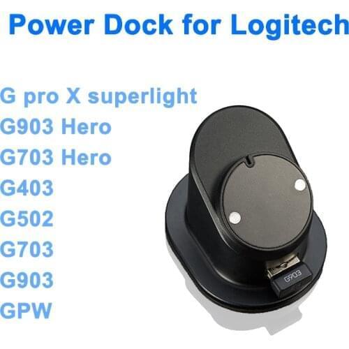 Pitta studio Mouse Wireless Metal Power Charging Dock Base RGB MOD for Logitech GPW GPX G903 G502 Superlight Electronic Sport